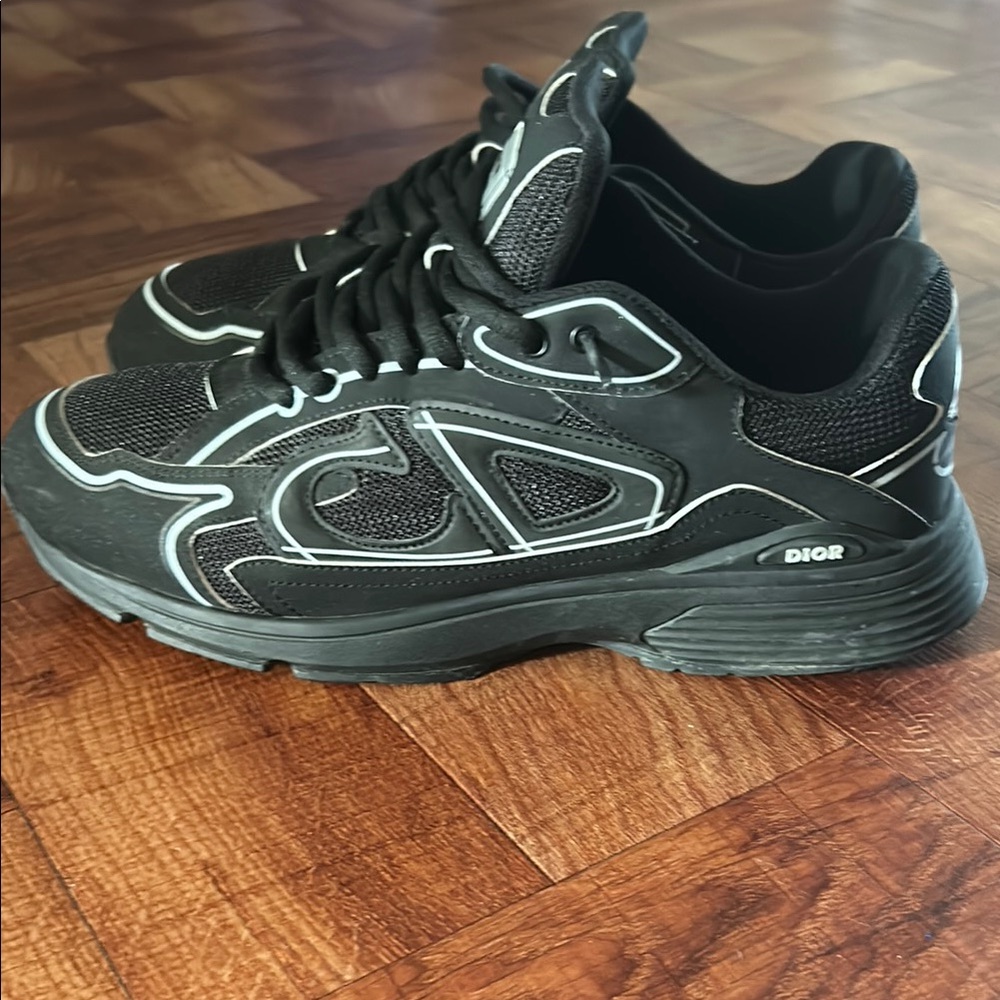 Dior Black Sneakers with White Accents